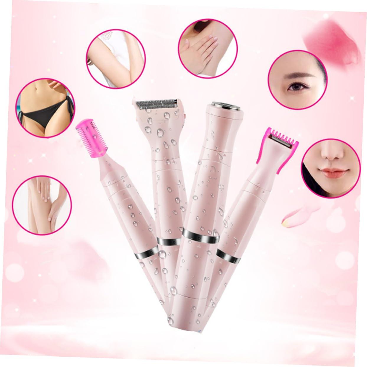 NOLITOY NOLITOY 4-in-1 Electric Women's Shaver Bikini Trimmer Armpit Shaving Device Body Hair Trimmer Pink