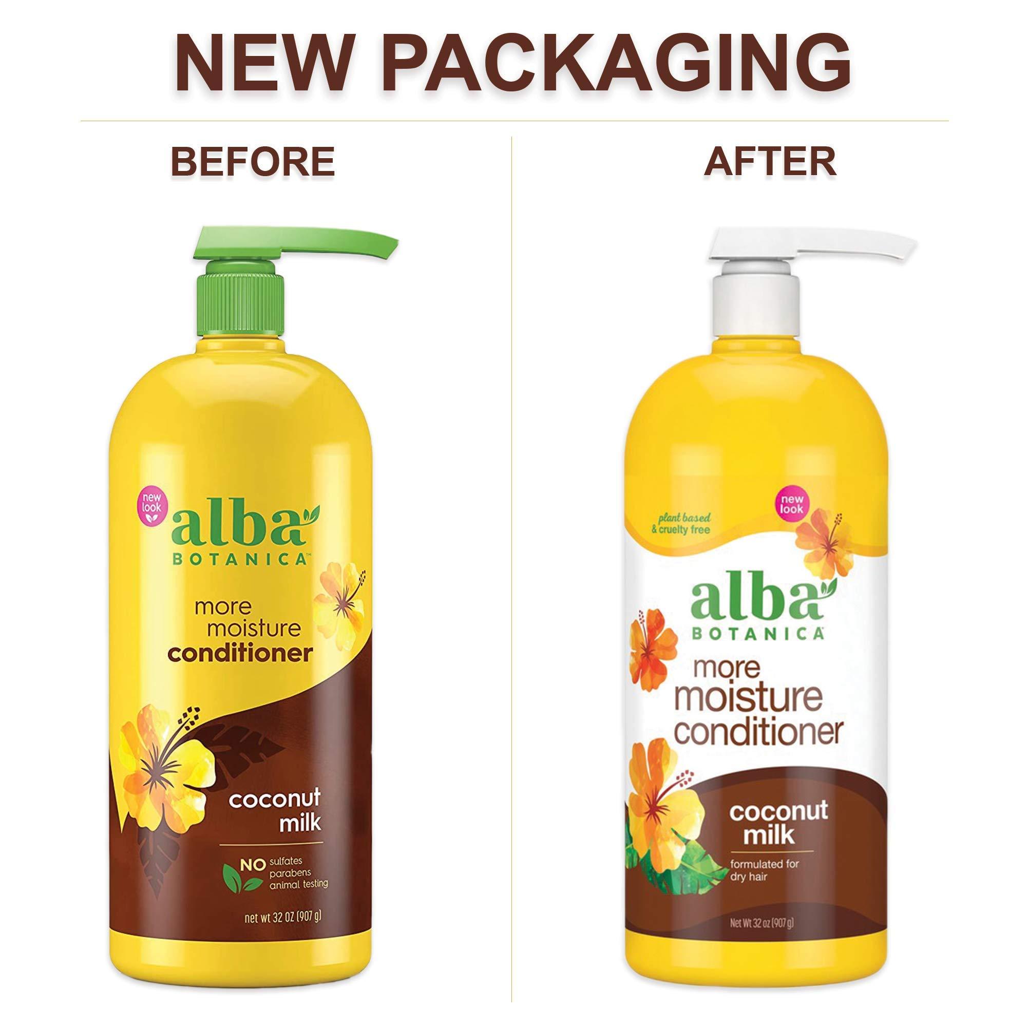 Alba Botanica Alba Botanica Conditioner, More Moisture Coconut Milk, 32 oz. (Packaging May Vary)