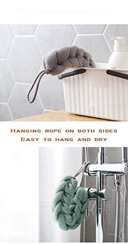 AARAINBOW AARainbow 4 Packs Long Stretch Back Sponge with Rope Handles Back Scrubber Bath Shower Mesh Sponge Exfoliating Body Scrub Stretch Braided Loofah for Men and Women(2 Gray+2 Green)