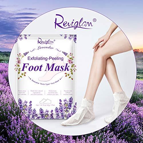 SOLOTREE Foot Peeling Mask, 2 Pack Foot Moisturizing Mask, Lavender Exfoliating Foot Peel Mask, Cracked Heels Repair - for Calluses, Dead & Dry Skin