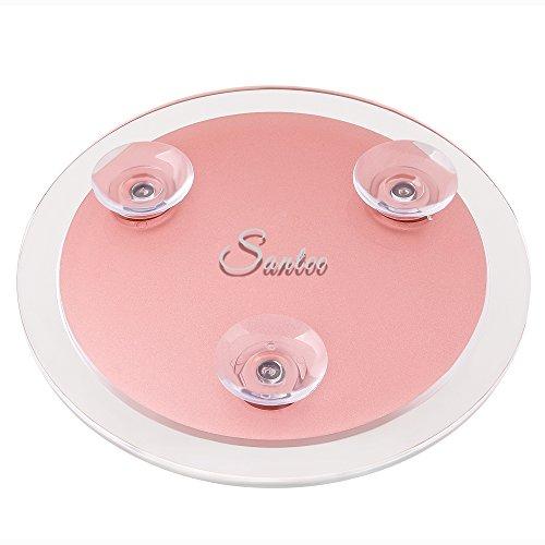 SANTOO SANTOO 15X Magnifying Mirror - with 3 Mounting Suction Cups - Used for Precise Makeup - Eyebrows/Tweezing - Blackhead/Blemish Removal - Bathroom/Travel Makeup Mirror - 6 Inch Round (Rose Gold)