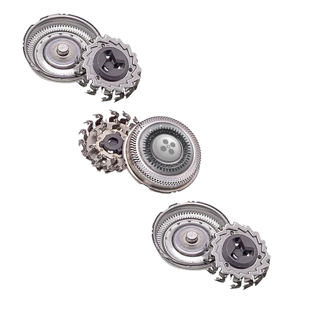 WELURE Latest version 3Pcs RQ12 Replacement Shaver Head Compatible with Philips Norelco RQ11 RQ10 Sensotouch 3D 1260X 1280X 1290X RQ1180 Arcitec Razor Shaving Unit Triple 3D
