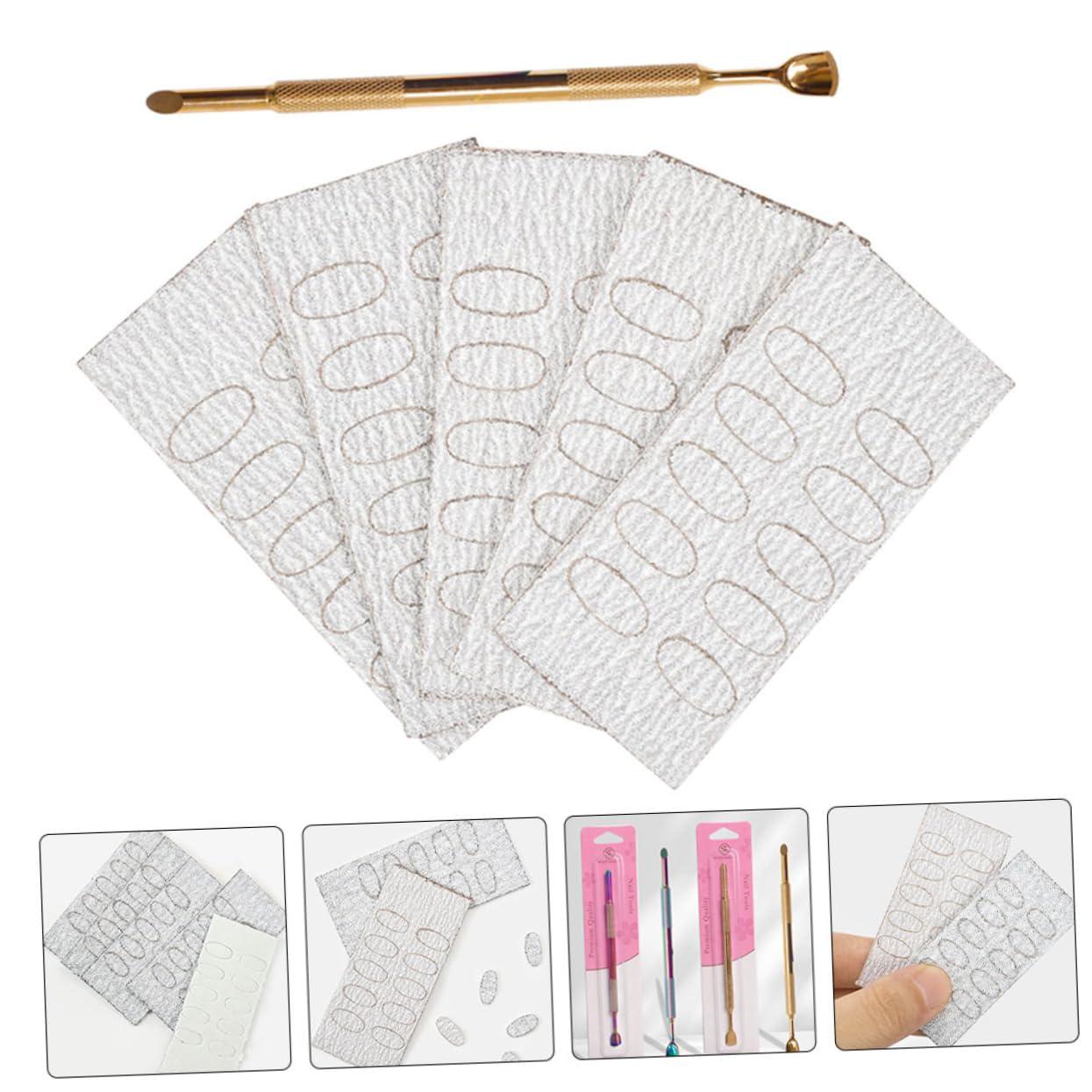 Healeved Healeved Stainless Steel Cuticle Pusher Dual Head Nail Tool with Nail Scraper for Salon Home and Travel