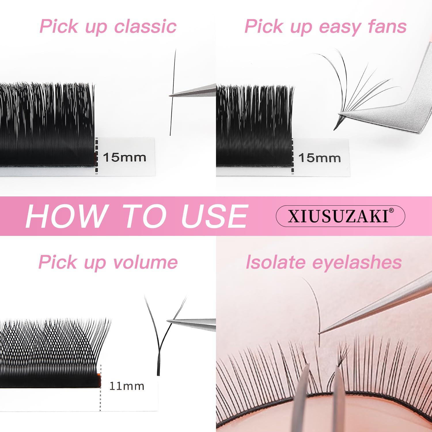 XIUSUZAKI Lash Tweezers For Eyelash Extensions Fiber Tip Lash Tweezers Pink Straight/Curved Lash Extension Tweezers Eyelash Tweezers Professional Tweezers For Lash Extensions(Pink,X07)