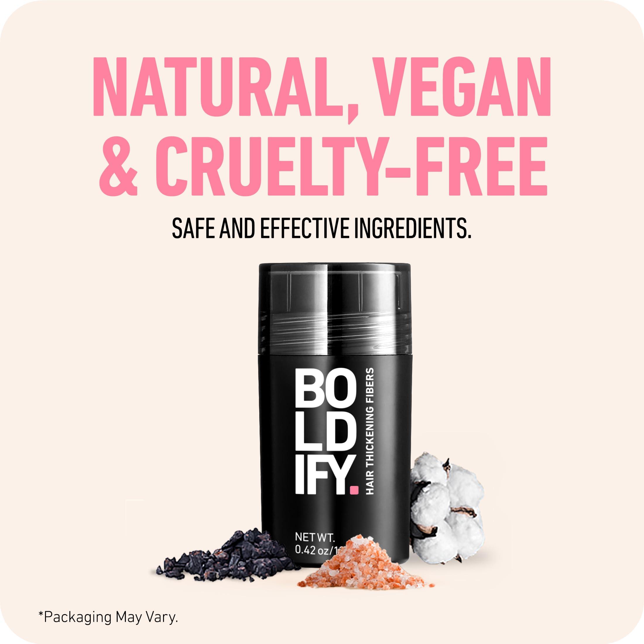 Boldify BOLDIFY Hair Fibers (2 x 56g) - Fill In Thinning and Fine Hair for an Instantly Fuller, Thicker Look - 14 Shades for Women & Men - Dark Brown