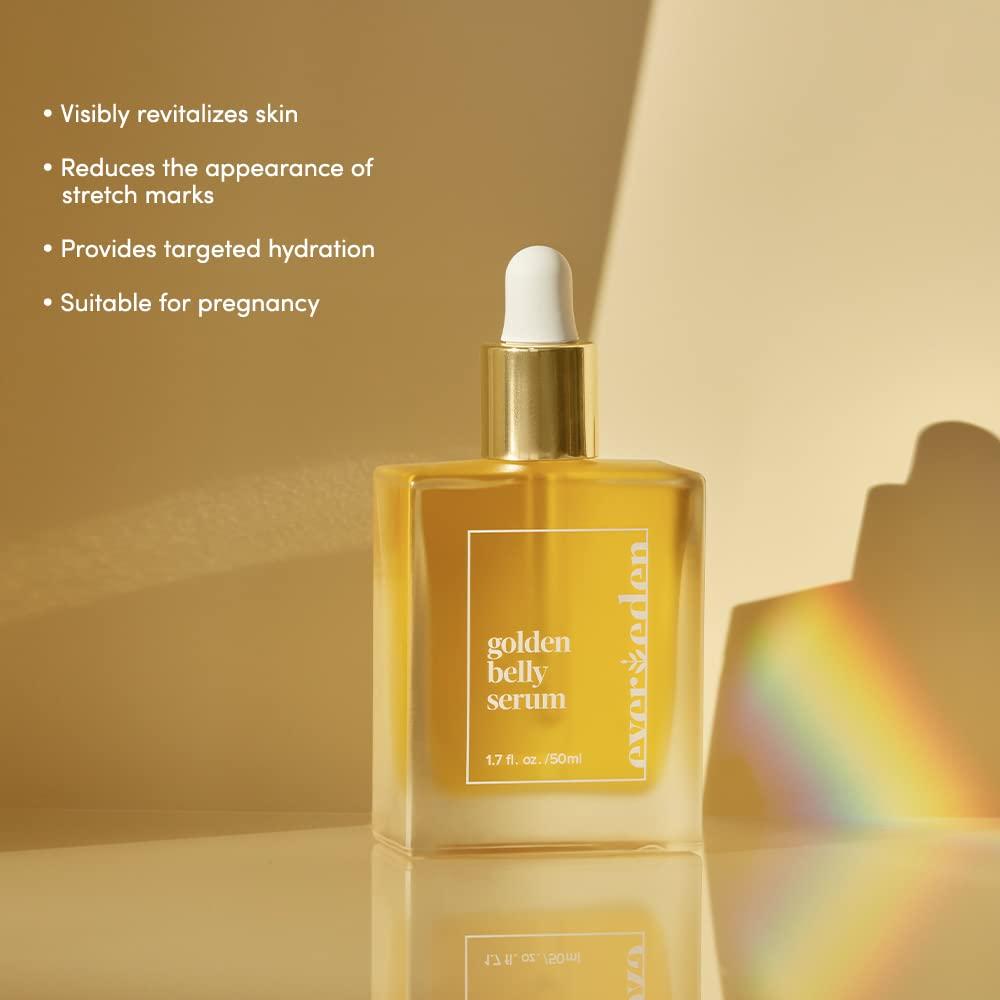 Evereden Evereden Golden Belly Serum 1.7 fl oz & Evereden Golden Body Serum, 3.4 fl oz | 2 Item Bundle Set | Clean Skincare