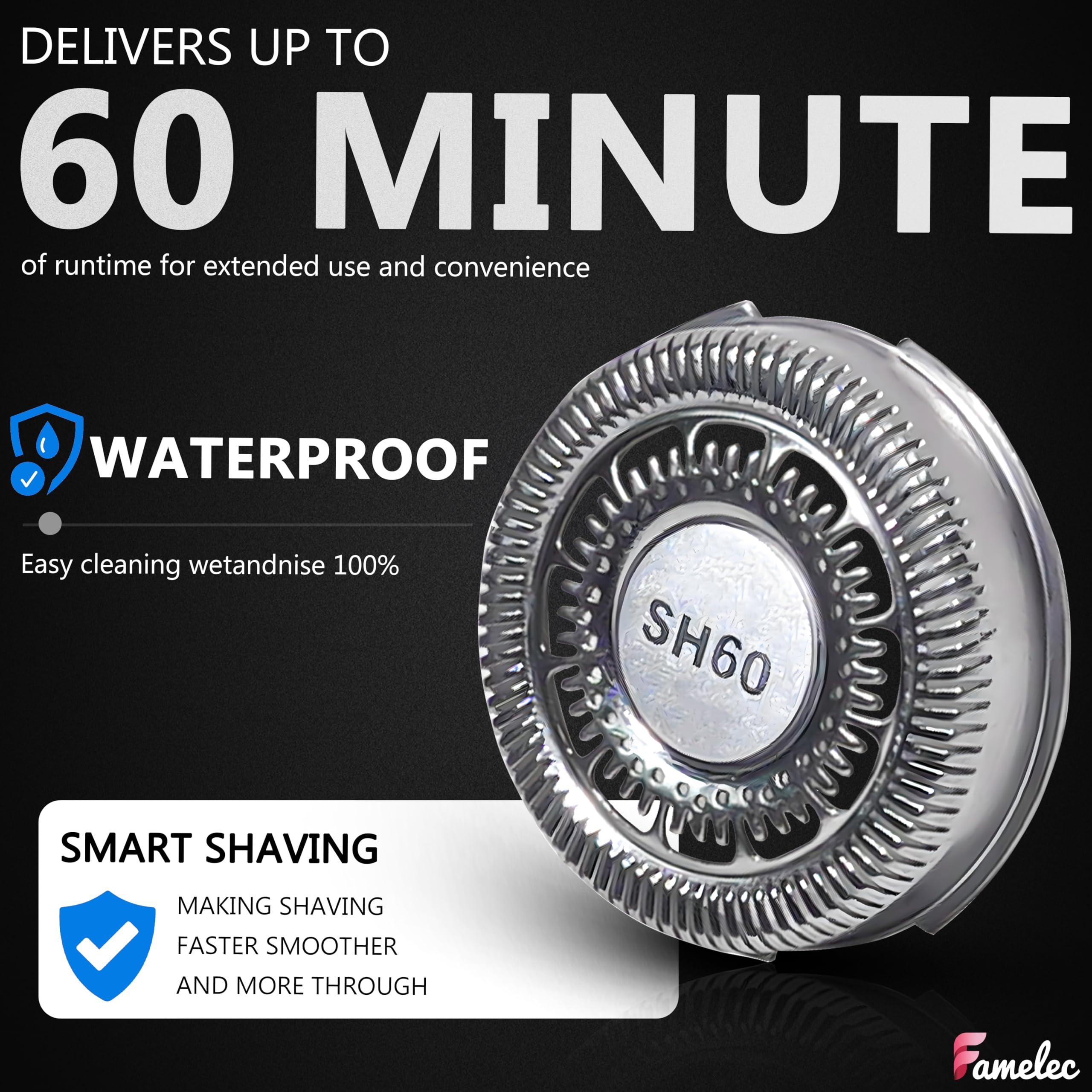 FAMELEC FAMELEC Upgraded Blades SH60/72 for Ph***ps Norelco 6000 Replacement Heads, Head Shaver Replacement Blades Compatible with Ph***ps Norelco 6000 Replacement Electric Shaving Head Razor Blades