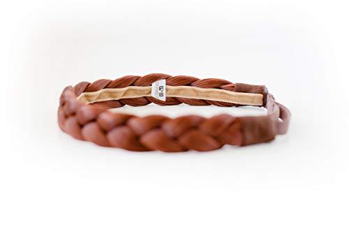 GoBraid USA Braided Headband Braid GoBraid Blond Brunette Black Dark Ginger Red Adjustable Fake Long and Short Hair Piece Extension Fast Easy Natural Look Wedding (3 - Auburn Red Dutch GoBraid)