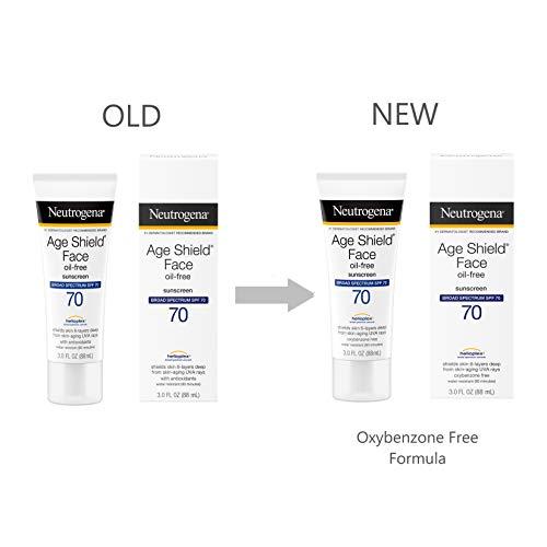 Neutrogena Neutrogena Age Shield Anti-Oxidant Face Lotion Sunscreen with Broad Spectrum SPF 70, Oil-Free & Non-Comedogenic Moisturizing Sunscreen to Prevent Signs of Aging, 3 fl. oz