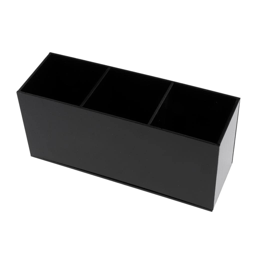 Jojomis Jojomis 3xBlack Acrylic Brush Organizer Holder 3 Grids Makeup Tools Display Stand