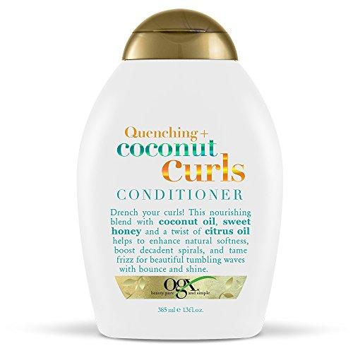 OGX OGX Quenching + Coconut Curls Curl-Defining Conditioner, Nourishing Curly Hair Conditioner with Coconut Oil, Citrus Oil & Honey, Paraben-Free with Sulfate-Free Surfactants, 13 floz