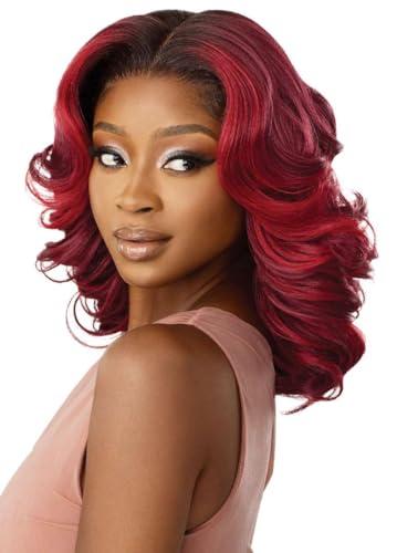 Outre Outre - 5X5 Lace Closure Wig - Human Hair Blend - Body Wave 16\" (DARK BROWN 2)