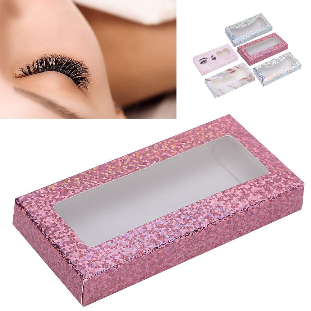 TARSHYRY Empty False Eyelash Organizer, 10Pcs False Eyelashes Storage, Makeup Tool, Grafting Eyelash Box For Cosmetic Display Cases (Lentejuelas Rojas)