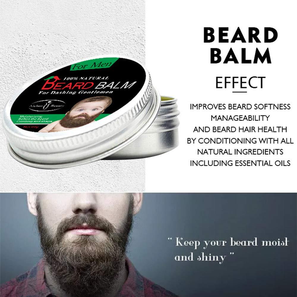 AICHUN BEAUTY AICHUN BEAUTY Men Beard Care Moisturizing Organic Growth Wax 100% Natural Beard Balm For Men 60g / 2.11oz