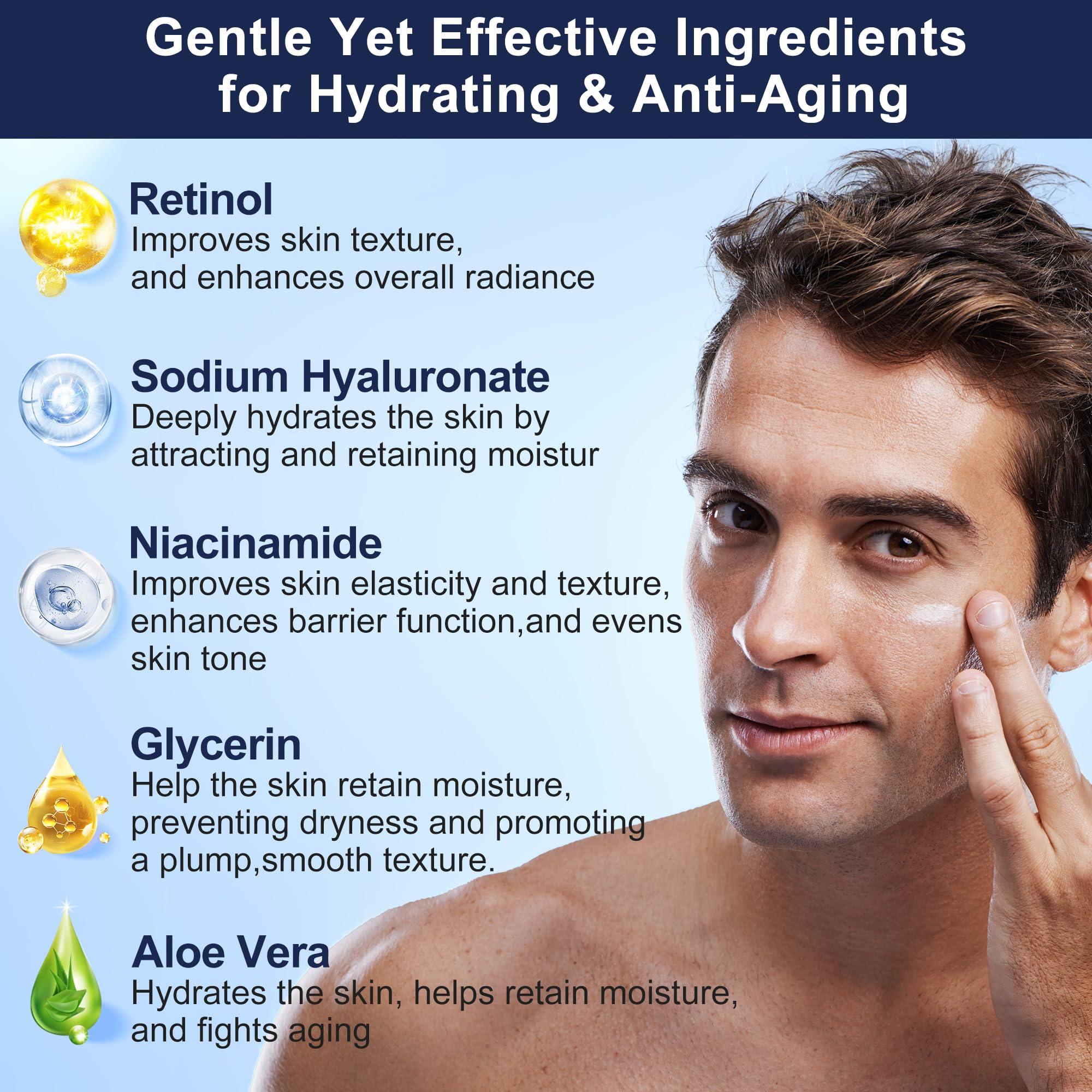 DOYEEWO Skin Care for Men,Professional Mens Skin Care Set for Hydrating,Anti-Aging & Wrinkle Facial Skin Care Routine Kit,Christmas Valentines Fathers Birthday Gifts for Men Him Dad Father Boyfriend Husband