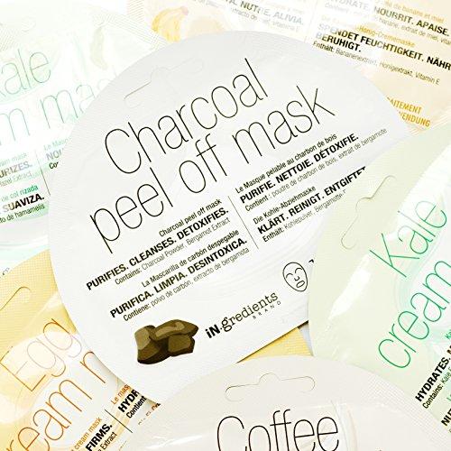 Ingredients iN.gredients Charcoal Peel Off Mask - For Acne, Blemishes, Oily Skin, & Blackheads, Facial Pore Refiner - Made in Korea