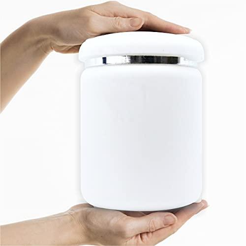 MYOC MYOC White Plastic Jar with Inner Liners & Dome Lid 500gm (17.6 Oz) Refillable Make-up Cosmetic Jars Empty Face Cream Eye Shadow Lip Balm Lotion Storage Container Pot Case (500 gm (Pack of 6))