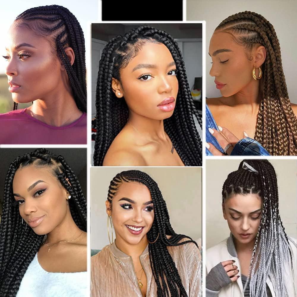 DAN NING DAN NING Pre-stretched Braiding Hair,Silky Braid Hair Extensions, Itch Free Crochet Twist Hair Braids, Yaki Texture Original Braiding Hair Pre Stretched(20\'\'-8 packs, 1bburg)