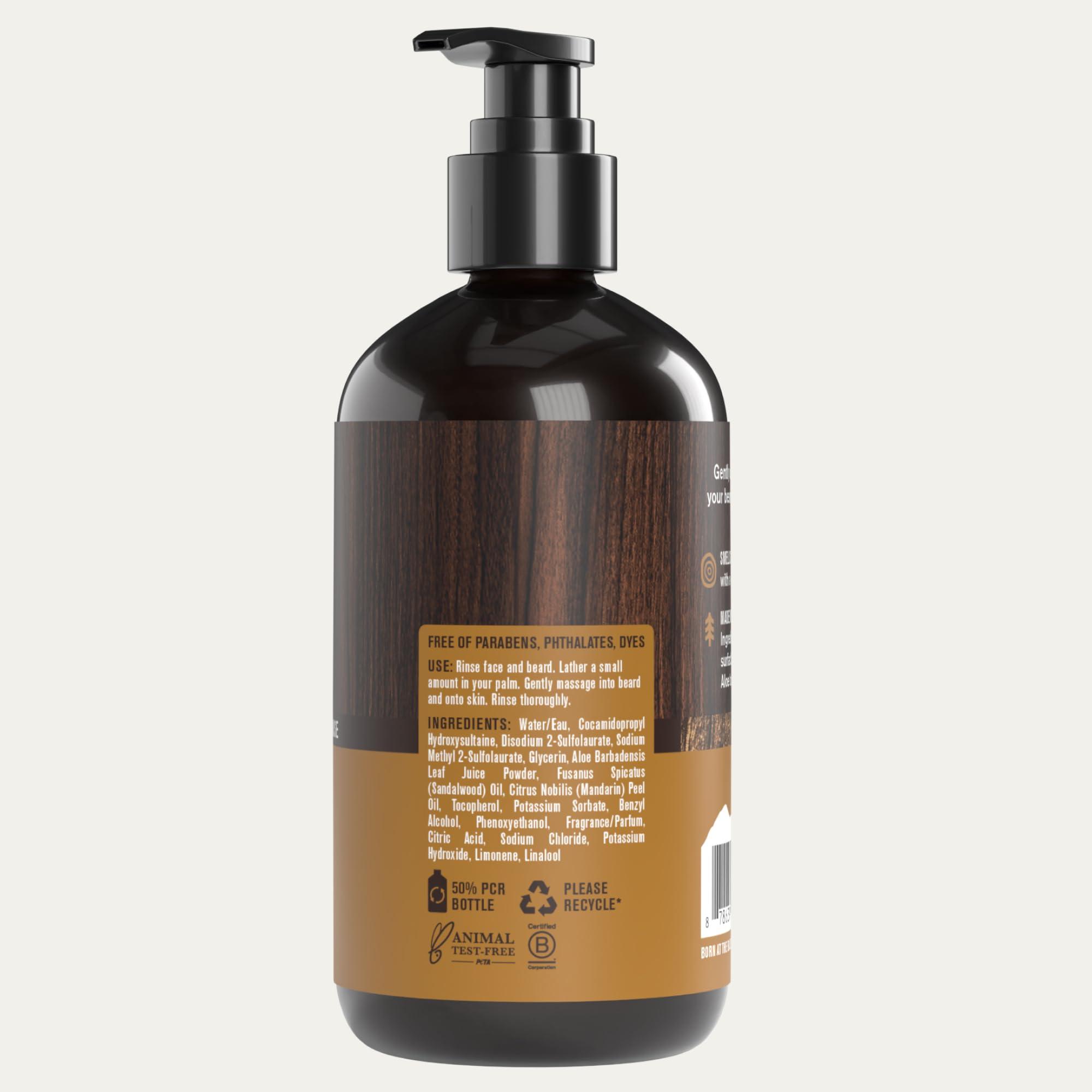 Every Man Jack Every Man Jack Sandalwood Beard + Face Wash - Made w/Naturally Derived Ingredients like Aloe Vera & Coconut - 6.7oz (2 Pack)