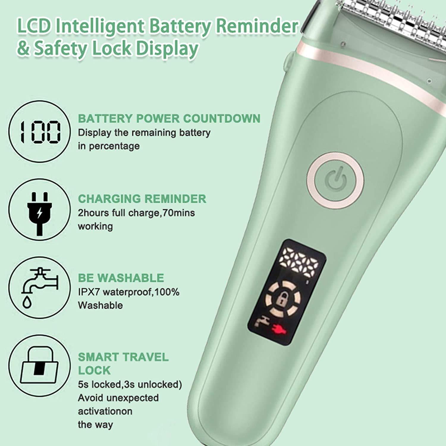 GIENEX GIENEX Hair Removal for Women, Shaver and Bikini Trimmer, Cordless, Rechargeable, Wet & Dry