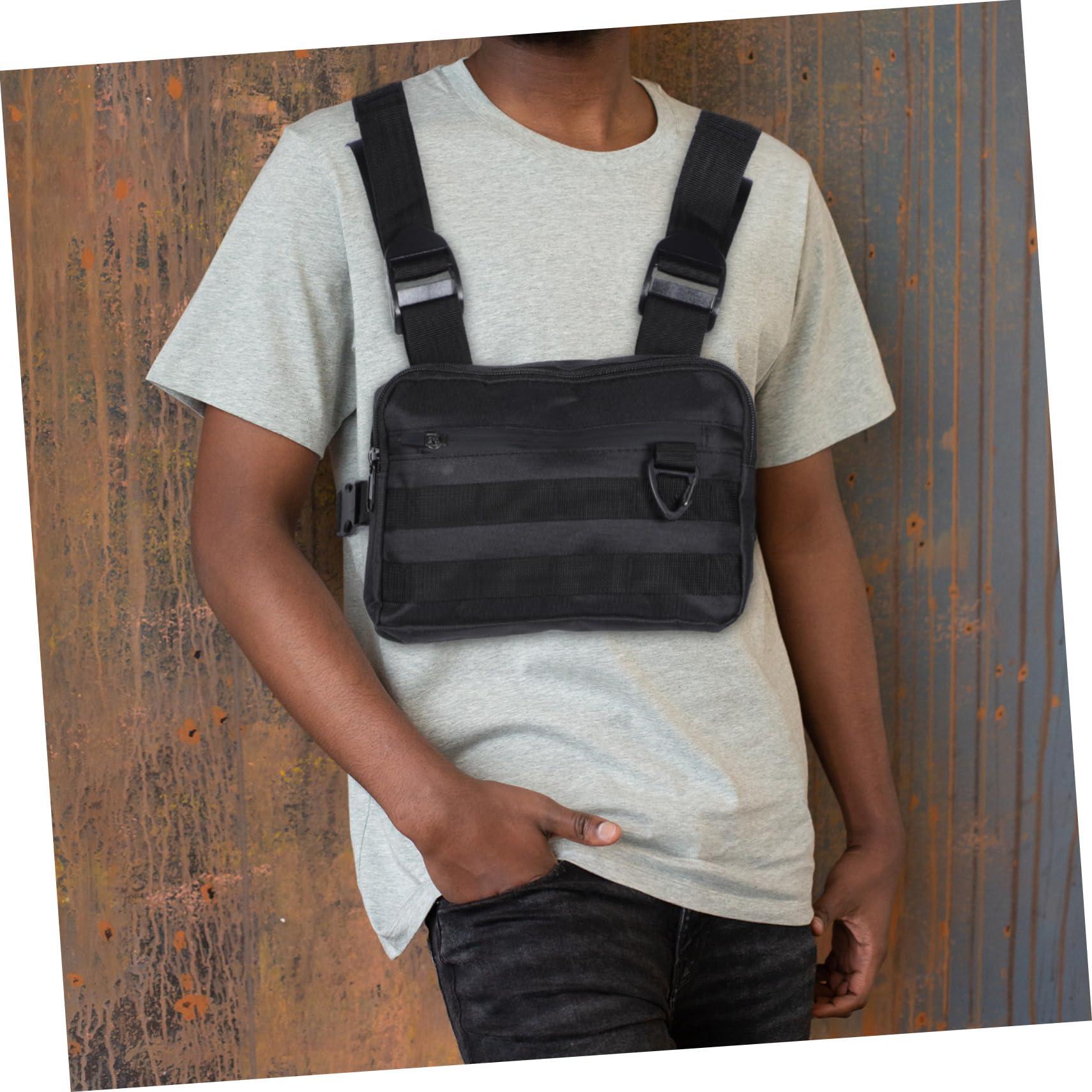 MERRYHAPY MERRYHAPY 1pc Backpack with Waistcoat Hair Organizer Storage Makeup Artist Waist Bag Makeup Brush Bag Hair Pouch Barber Equipment Bags Haircut Handbag Barber Scissors Case Oxford Cloth Black