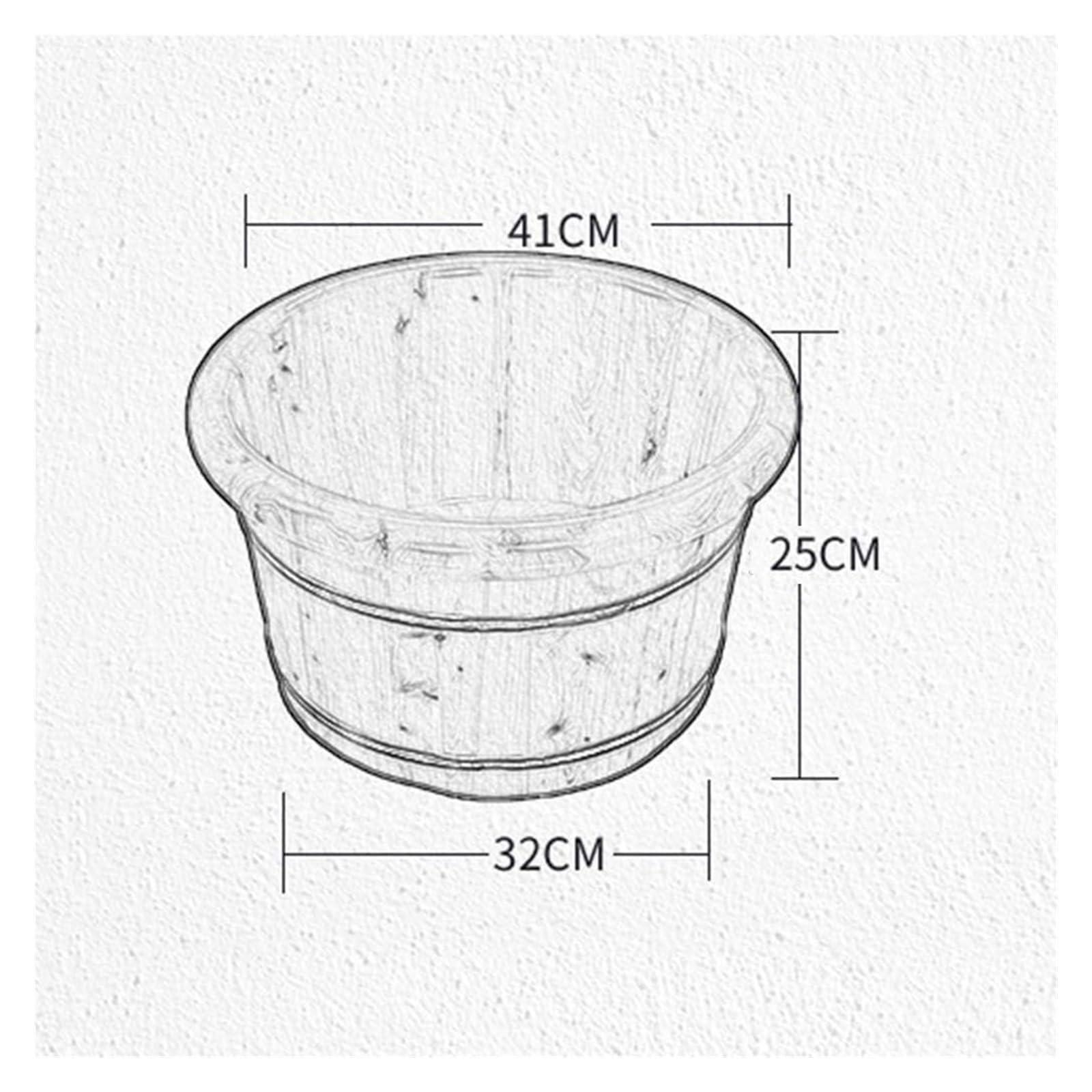 IFGSIWRIJIKWJJEA Wooden Foot Basin,Wood Foot Tub, Wooden Foot Basin Solid Wood Foot Tub,Cedar Foot Bath Barrel,Pedicure Bowl Spa Massage Cedar Pedicure Barrels, (Color : with Lid) (with Lid)