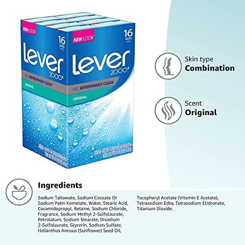 LEVER 2000 BAR Lever 2000 Bar Soap, Original, 4 oz, 16 bar