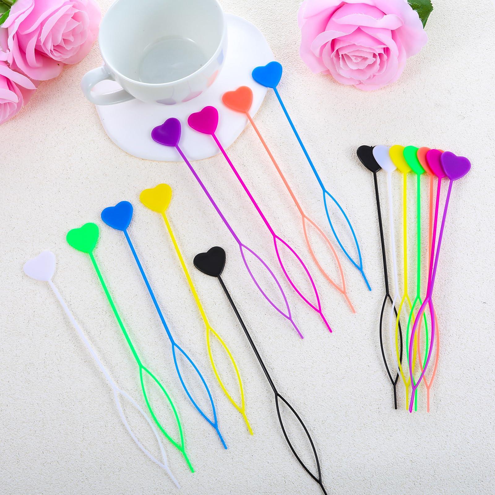 Teaaha 16PCS Hair Beader Tool Automatic Quick, Colorful Loading Beads on Hair Braids Beading Kit, Bead Threader Ponytail Maker Styling Hair Tail for Kids and Girls, Creating Beaded Hairstyles Effortlessly