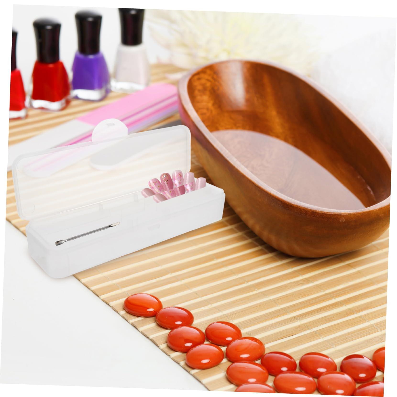 Mikinona Mikinona 2pcs Nail Art Storage Box Nail Drill Bit Case Tool Chest Nail Tools for Nail Art Manicure Tools Nail Salon Organizers Nails Tools Drawers Nail Art Tool Manicure Tool Boxes Plastic