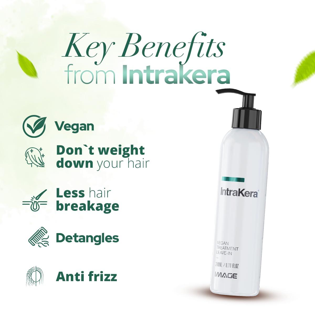 Image Image Intrakera Leave-In Conditioner for Frizzy, Curly, and Straight Hair - Stop Washing your Hair Every Day - Keratin Replenisher - Detangler for Dry or Damaged Hair (8.11 Fl Oz)