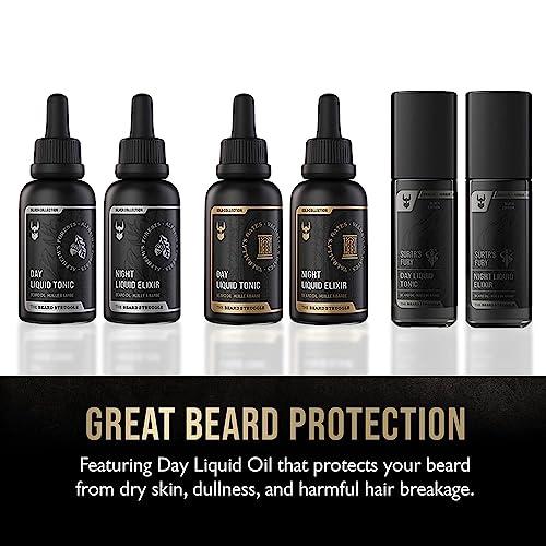 The Beard Struggle The Beard Struggle Tonic + Elixir Beard Oil Bundle - Gold Collection - Grooming Beard Oil - Softens, Moisturizers, and Strengthens Beard Growth - Pack of 2, Asgardian Secret
