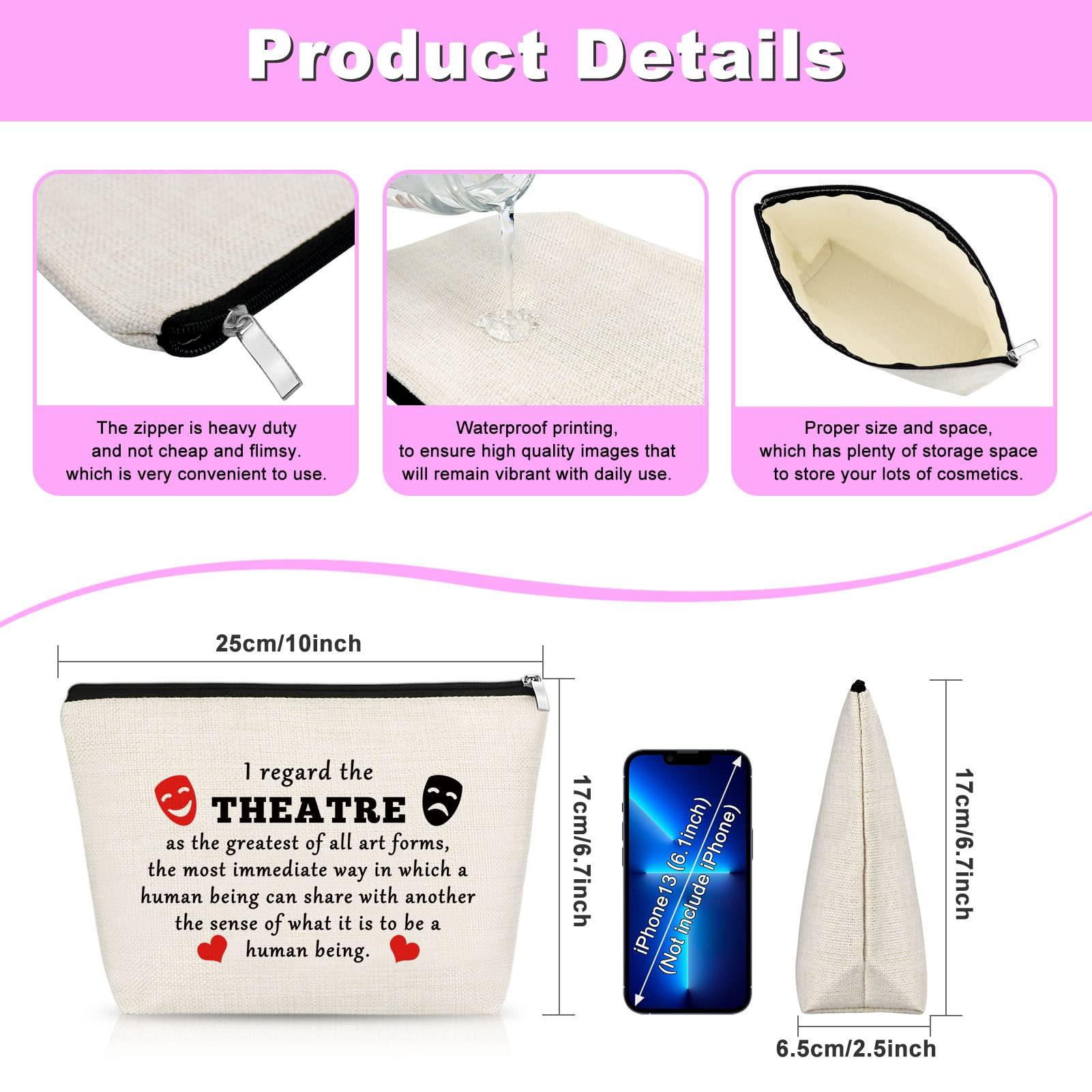Gfhzdmf Gfhzdmf Acting Gifts for Women Musical Theatre Gifts Theatre Life Makeup Bag Thespian Actor Drama Lover Acting Present for Drama Present for Musical Cosmetic Bag