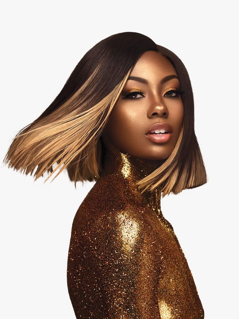 Sensationnel Sensationnel Empire Yaki weave hair - Empire gold straight yaki human hair yaki texture hair for weaving and sew in styles - Empire Gold Yaki (8 inch, 1B OFFBLACK)