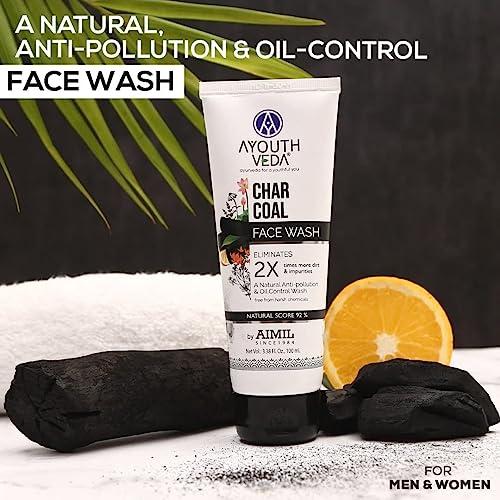 india Activated Charcoal Face Wash|Anti-Polluition, Deep Pore Cleaning & Oil Control |Activated Charcoal for Fresh & Glowing Skin |Face Wash for Men & Women (Pack Of 1; 100ml)