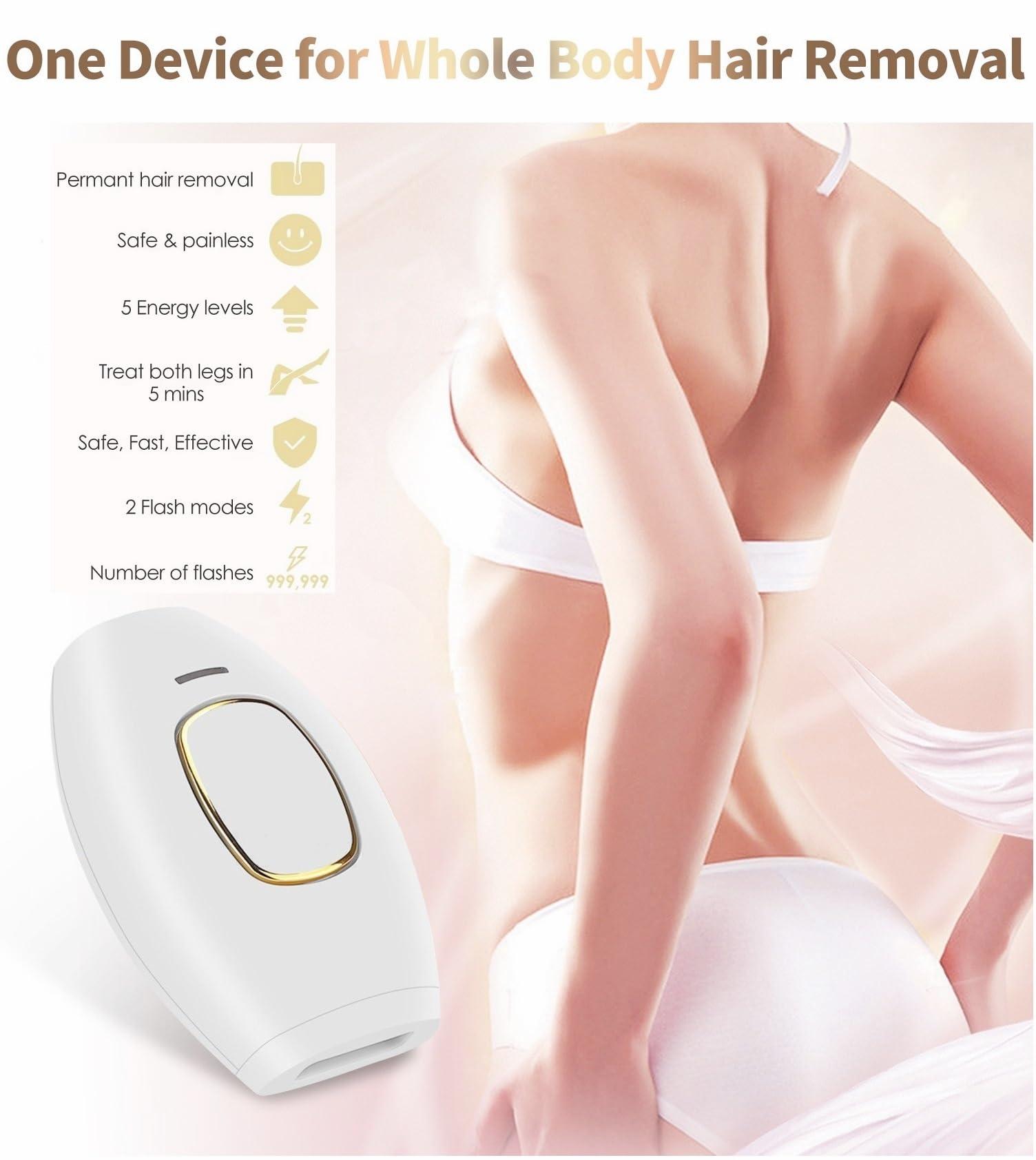 Gransumr Home Use Beauty Device IPL Laser Hair Removal for Women and Men,999999 Flashes at-Home Laser Hair Removal Device