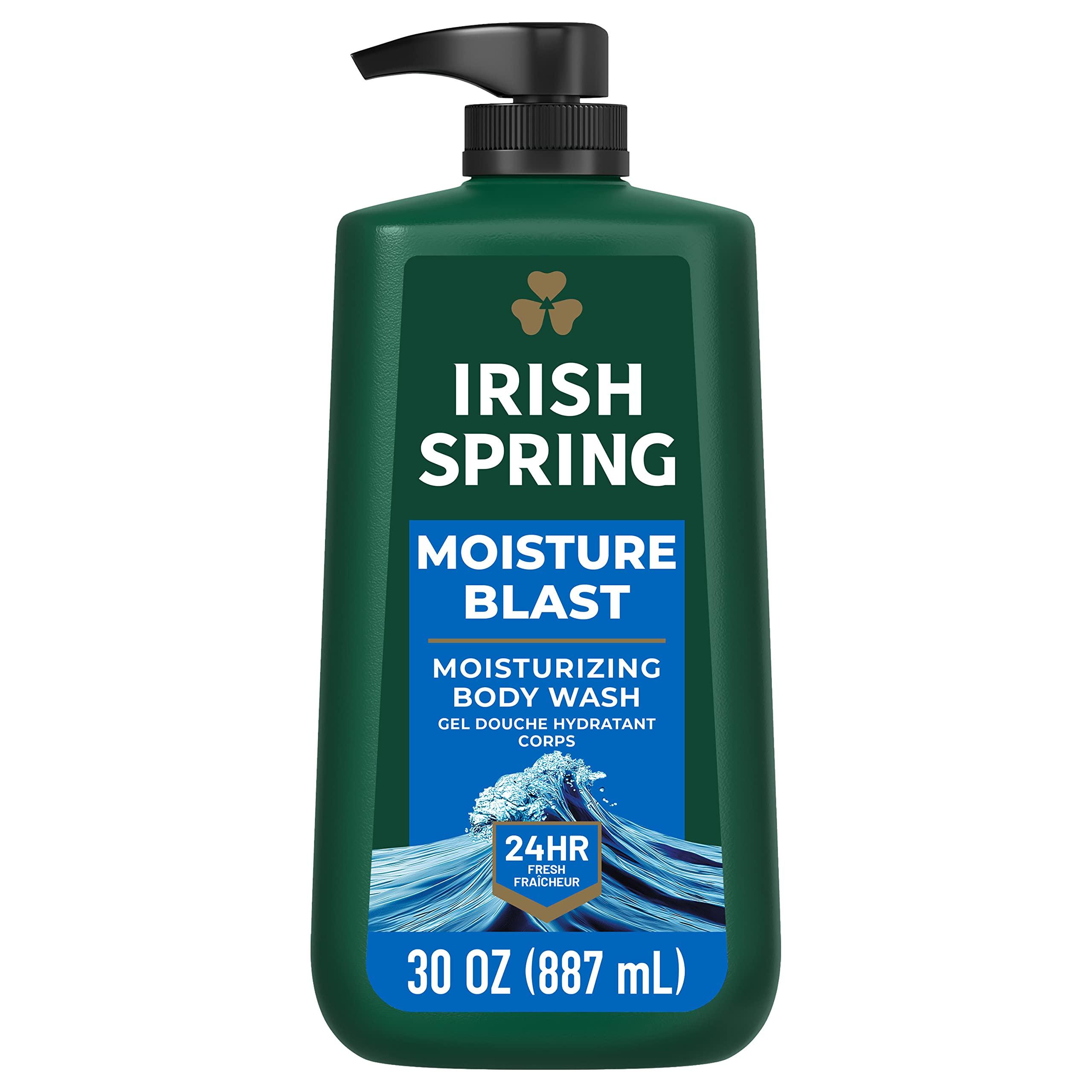 Irish Spring Irish Spring Moisture Blast Body Wash, 30 Oz Pump & 5 in 1 Body Wash for Men, Men\'s Body Wash, Smell Fresh and Clean for 24 Hours