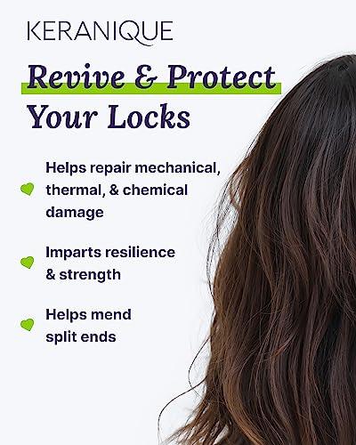 Keranique Keranique Shampoo and Conditioner for Damaged Hair - Anti-Breakage, Damage Control Set for Thinning Hair - Intense Repair, Deep Conditioning, Anti-Hairfall Routine w/Keratin - Great for Colored Hair