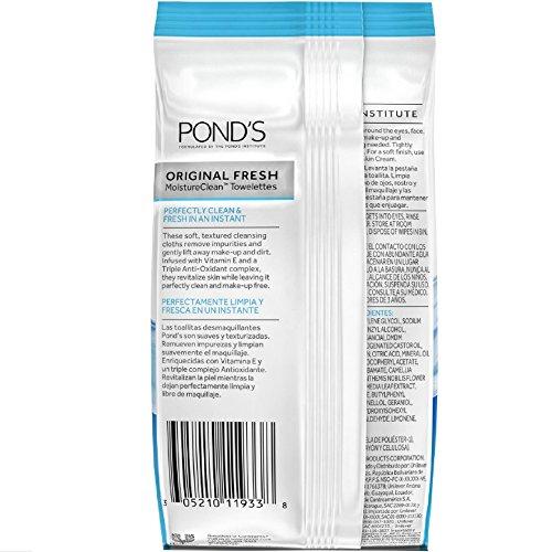 Pond's Ponds Towelettes Original Fresh 30 Count (30ml) (2 Pack)