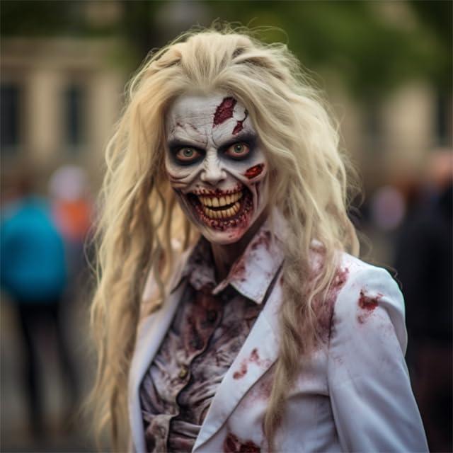 BOBISUKA Clear Liquid Latex + White Red Face Paint + 3PC Sponge + Brush Set for Halloween Costume, Zombie Makeup, SFX Special Effect Make Up