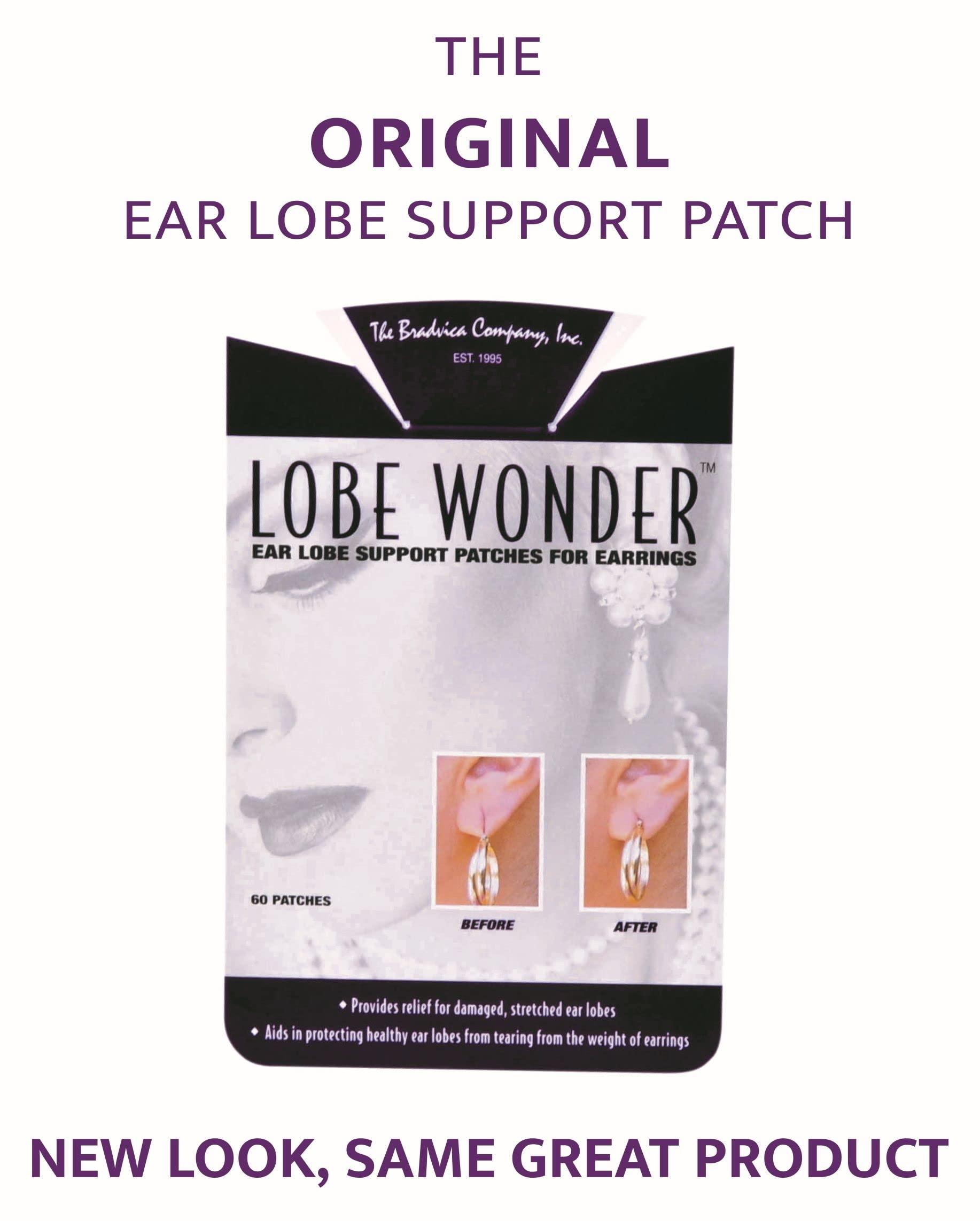 Lobe Wonder Lobe Wonder - The ORIGINAL Ear Lobe Support Patch for Pierced Ears - Eliminates the Look of Torn or Stretched Piercings - Protects Healthy Ear Lobes from Tearing - 420 Patches - Clear & Latex-Free