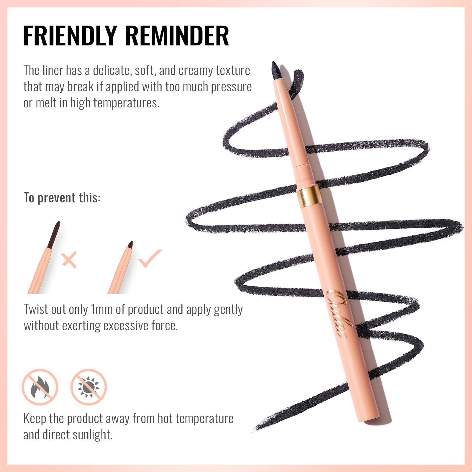 Oulac Oulac Purple Eyeliner Pencil, Waterproof Retractable Eye Liner Pen, Smooth and Creamy Eye Makeup for Precision Application Vegan & Cruelty-Free, 09 Sweet Taro