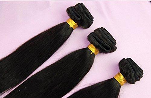 DaJun DaJun Hair 8A 3 Part Closure With Bundles Straight Indian Virgin Weave Hair Bundle Deals 3Bundles And Closure Natural Color18"closure+24"26"28"weft