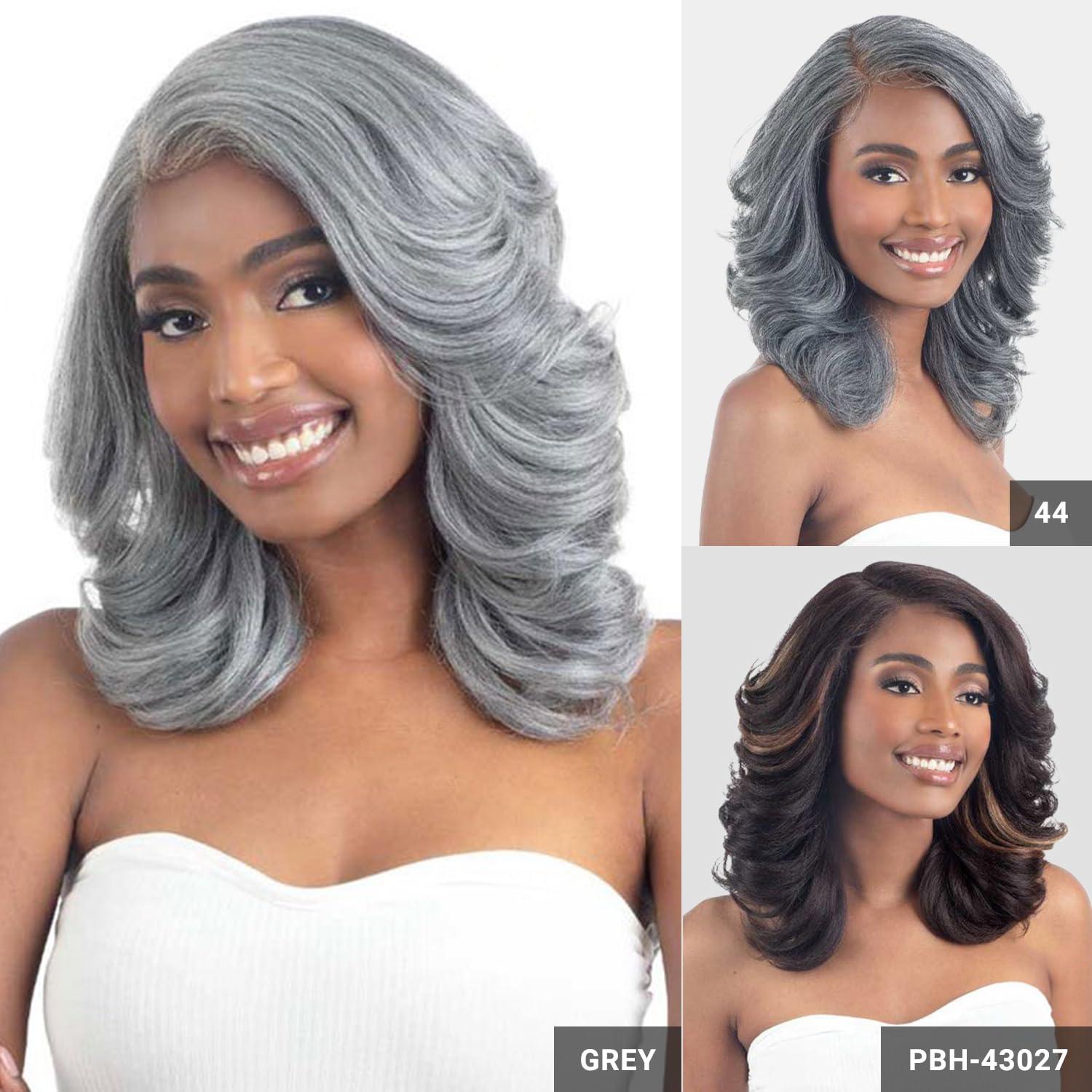 Shake-N-Go SHAKE-N-GO HD Lace Front Wig Legacy Glueless Snatched Roller Set (GREY)