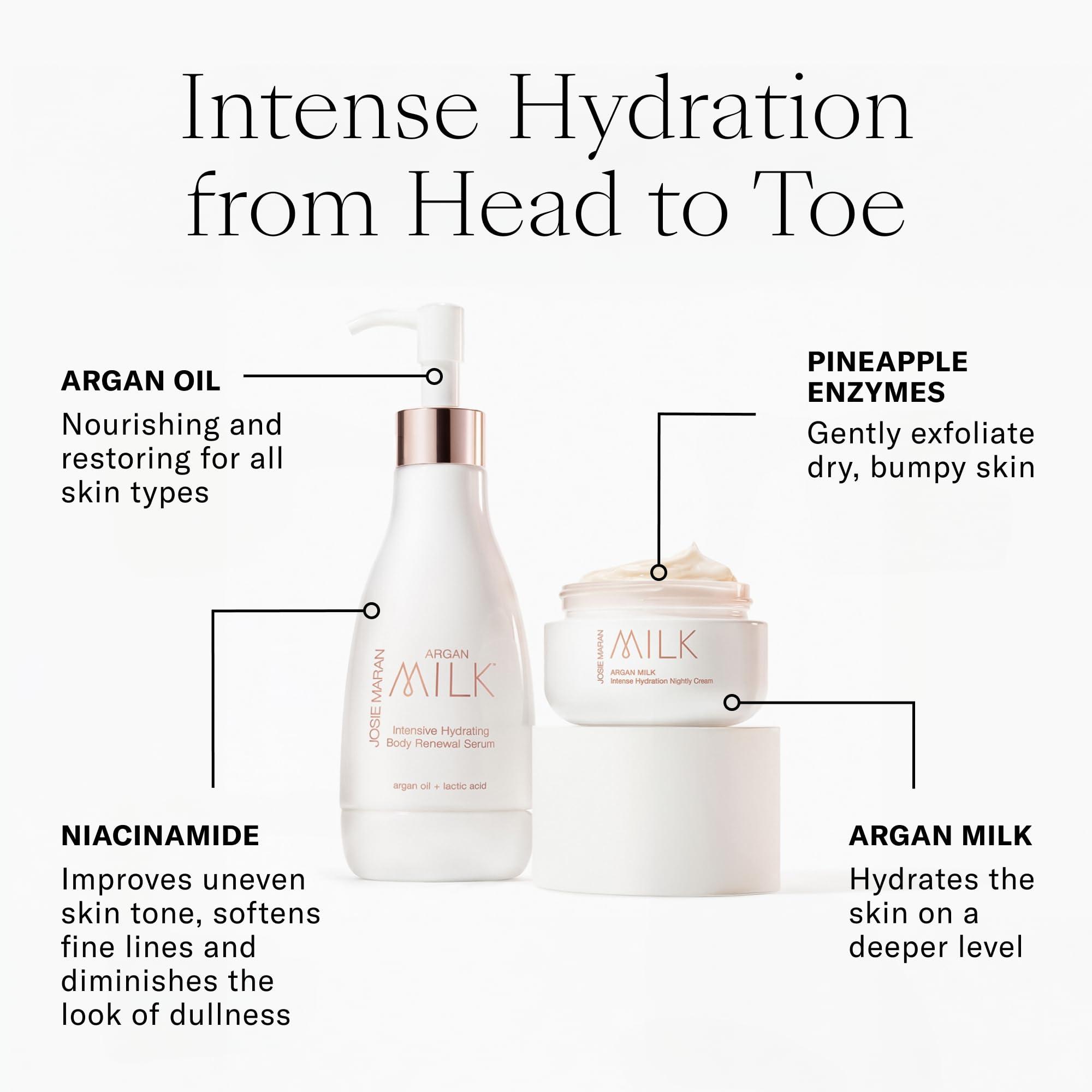 Josie Maran Josie Maran Hydrating Serum with Argan Oil Micro-Droplets - Pure Argan Milk Intensive Hydrating Treatment - The First Step in Skin Prep - Maxamize the Benefits of All Your Skincare (1 Fl Oz)