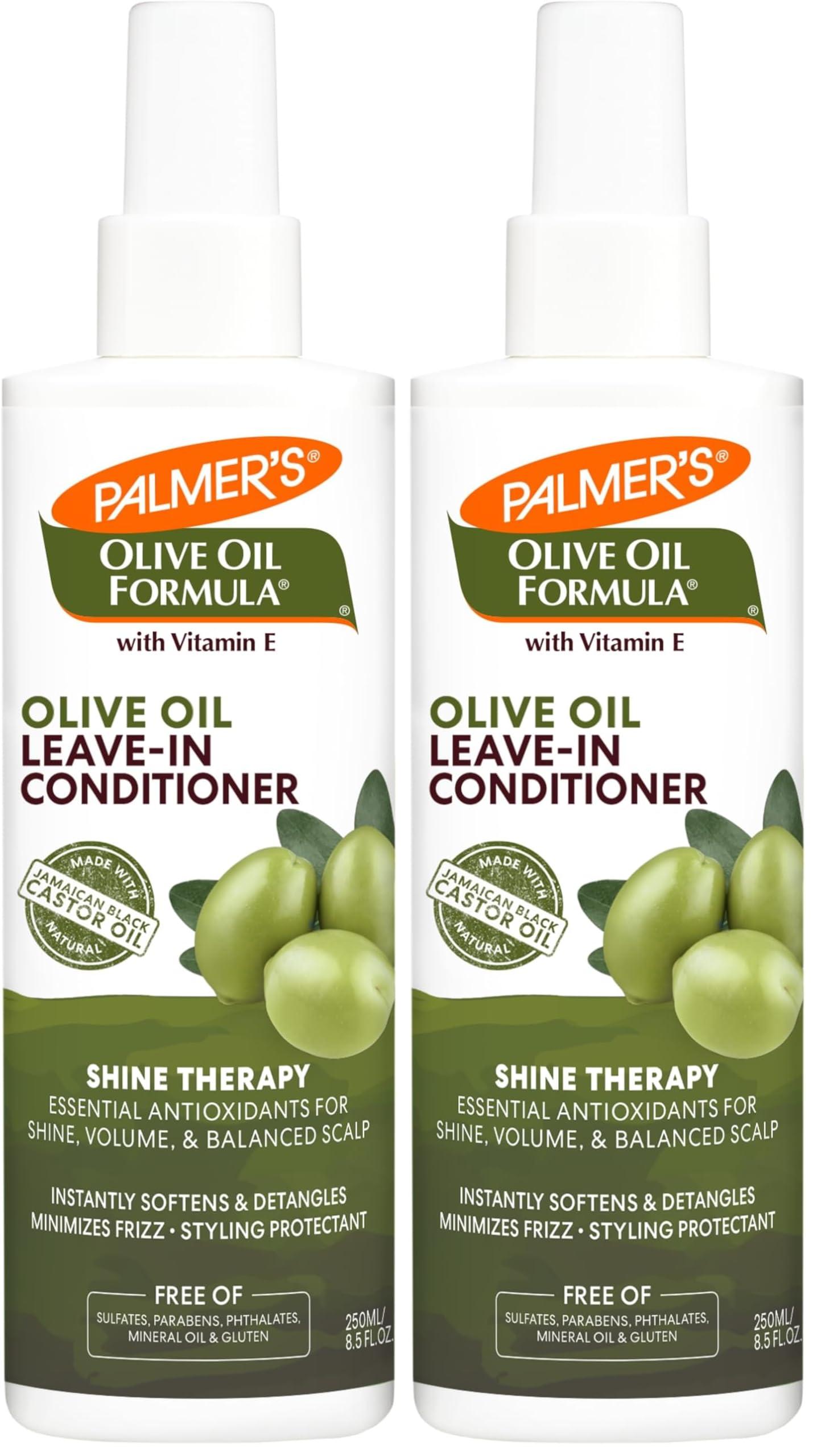 Palmer\'s Palmer\'s Olive Oil Formula Leave In Conditioner Spray, Shine Therapy, Instantly Detangle, Soften and Smooth Textured and Curly Hair, 8.5 Ounces (Pack of 2)