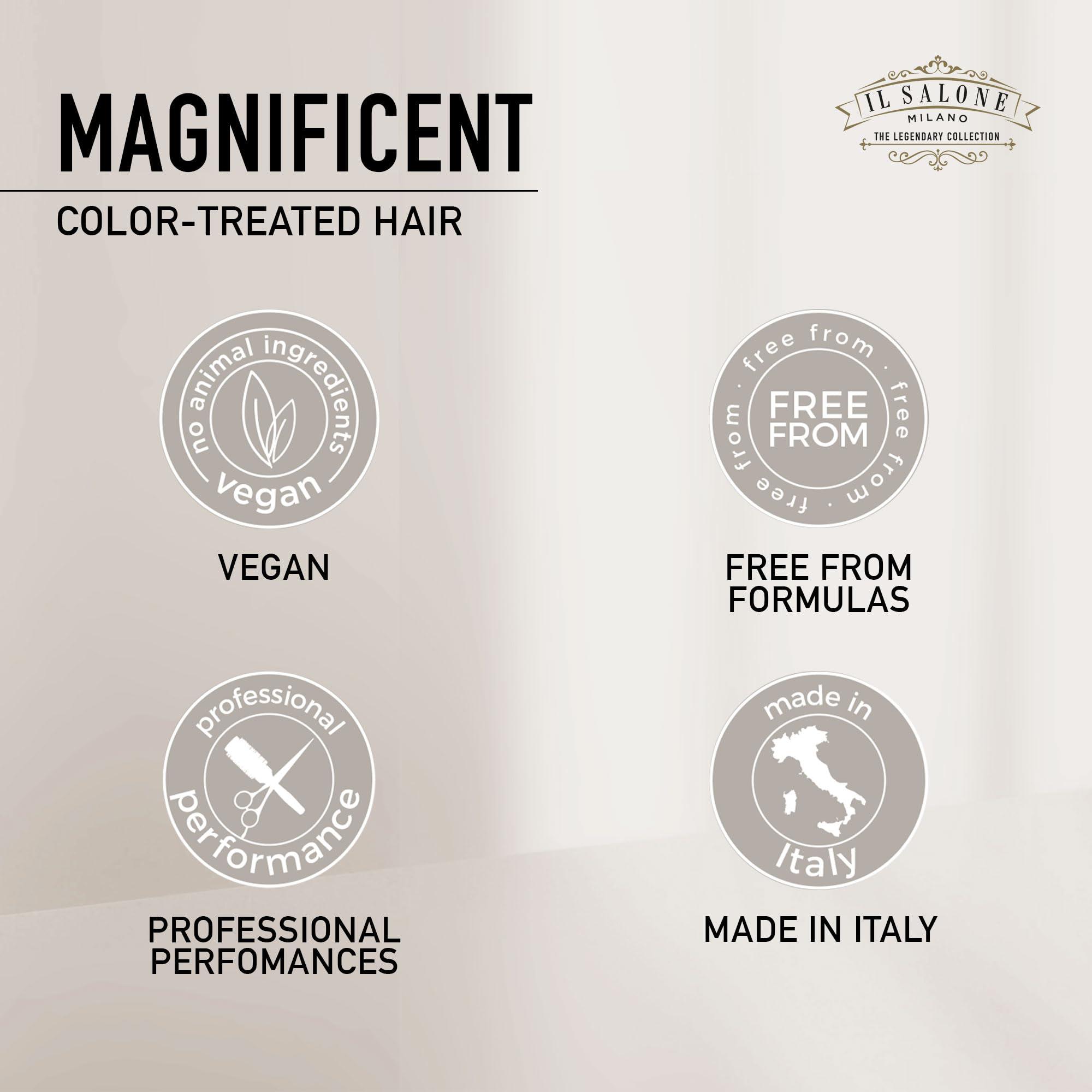 Il Salone Milano The Legendary Collection Alfaparf Il Salone Milano Professional Magnificent Mask - Moisturizing Hair Mask for Color Treated Hair - Provides Lasting Color Protection + Shine - Vegan, Salon-Quality Hair Care (16.9 oz / 500 ml)