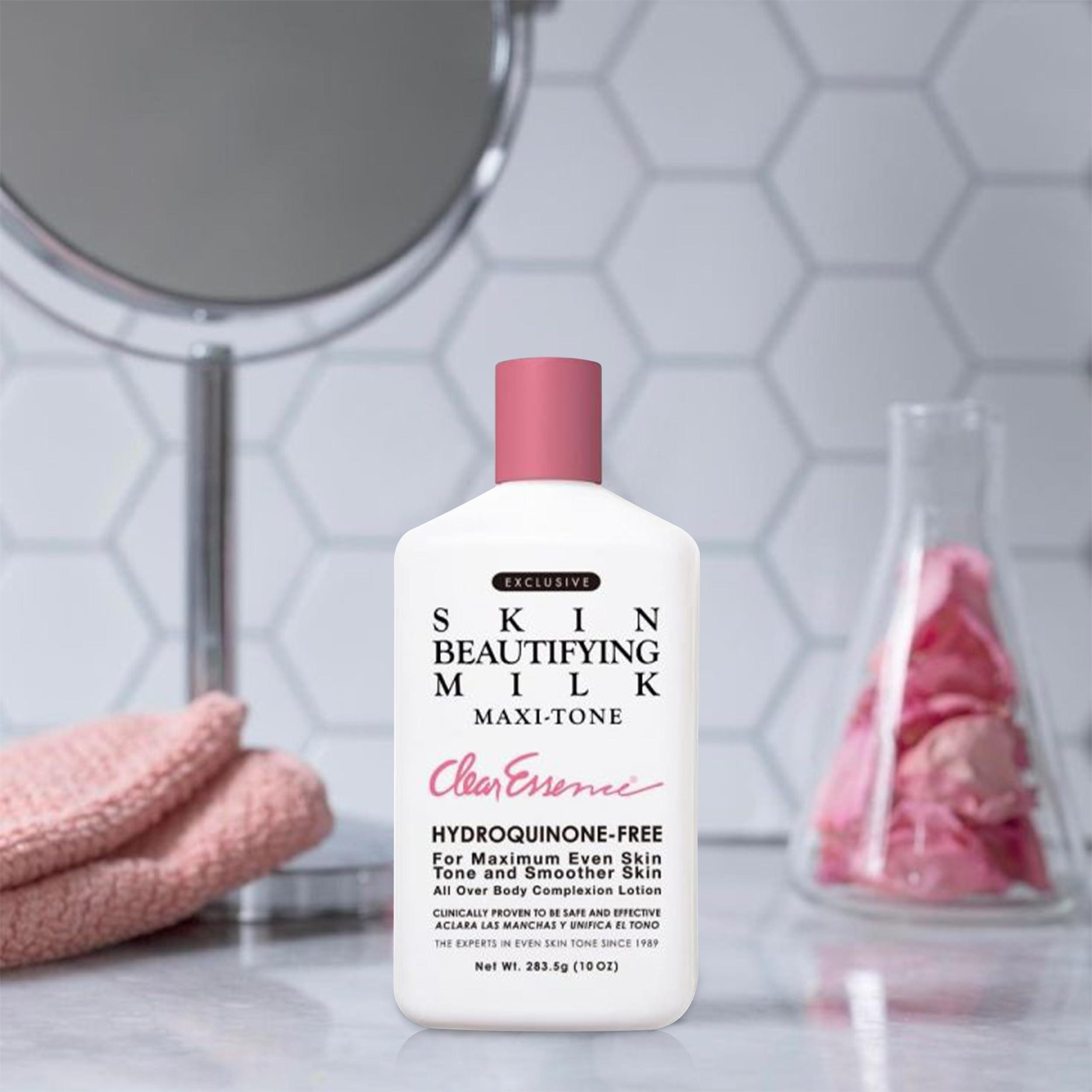 Clear Essence Clear Essence Exclusive Skin Beautifying Milk Hydroquinone-Free Maxi-tone Lotion - Skin Lotion for Hydrating Dry Skin - Hydrating Lotion to Hydrate Skin with Shine - (10.0 Oz.)