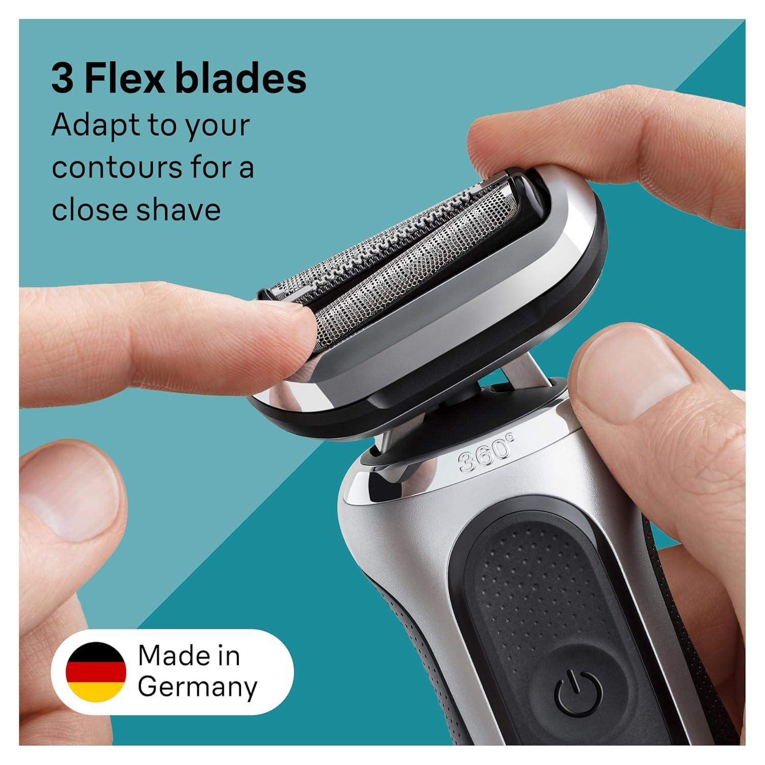 Braun Braun Series 7 Electric Shaver Replacement Head, Easily Attach Your Shaver Head for a Shave as efficient as Day one, Compatible with New Generation Series 7 Shavers, 74S, Silver