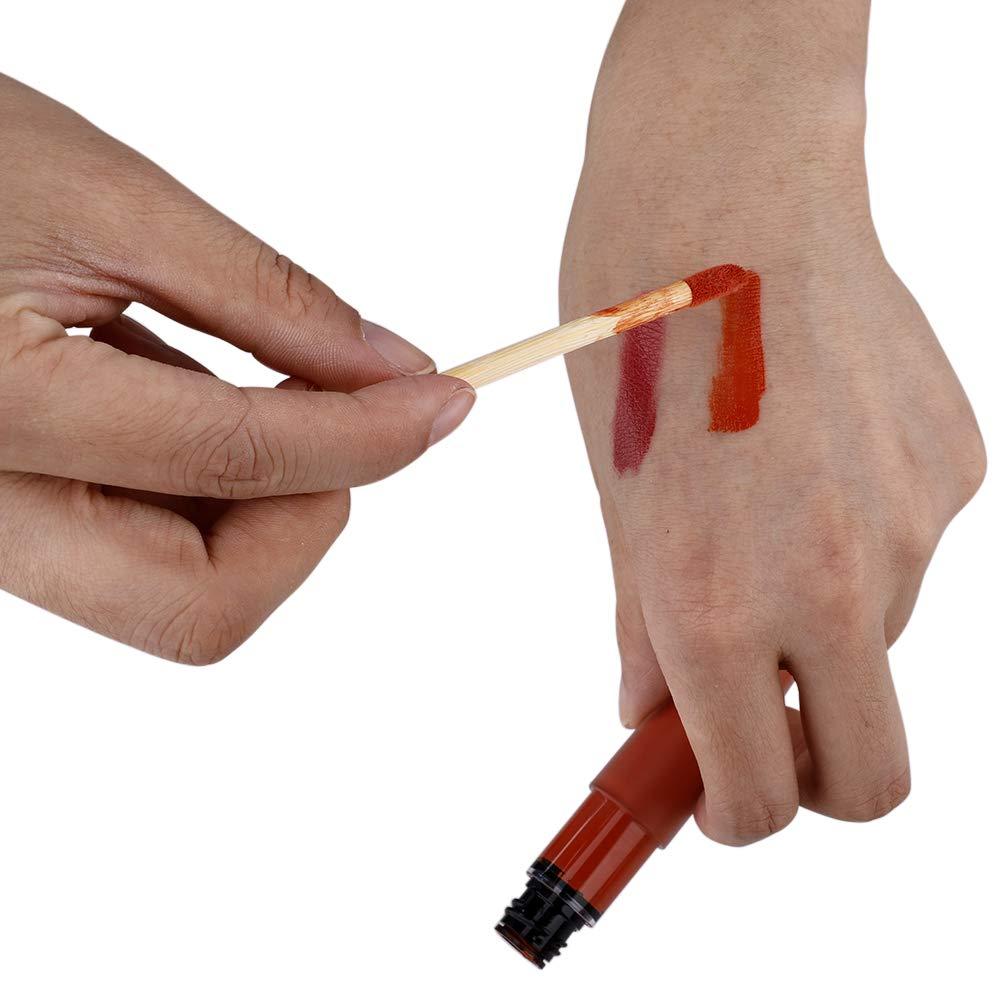 GWOKWAI GWOKWAI 100pcs Disposable Makeup Applicators Lipstick Applicators, Eco-friendly Applicator Lip Gloss Wand with Bamboo Stick Handle Lip Brushes for Lip Extension Application Makeup Kits