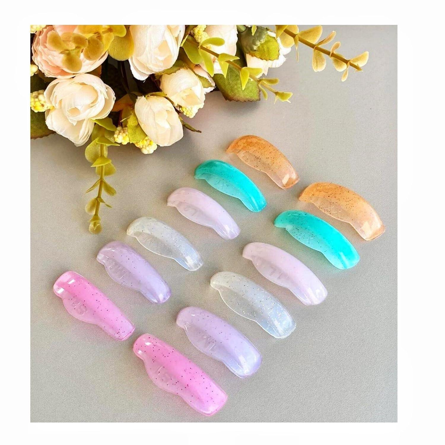 Liber Beauty Lash Lift Shield C Curl 5 Size Lash Lift Lamination Pad, Rapid 5 Minute Eyelash Lifting Shields Make Eyes Voluminous Flexible C curl Pads Extreme Perm Rod 100 Applications